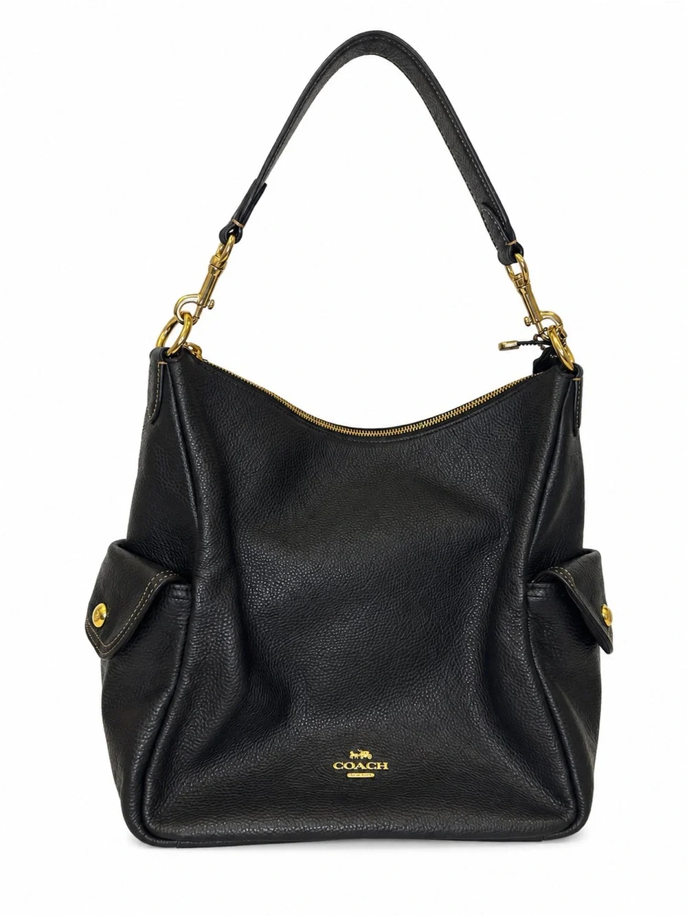 Coach Bailey Hobo Pebble Leather Shoulder Bag